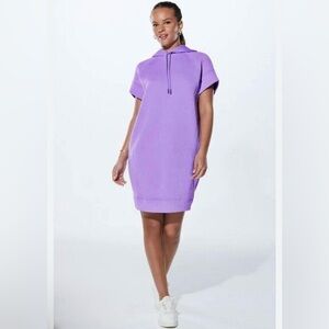 YITTY Major Label Backless Hoodie Dress, no size, Color Amethyst Rocks